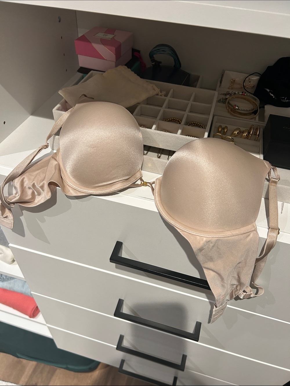 Victoria's Secret Light Nude Satin T-Shirt Bra